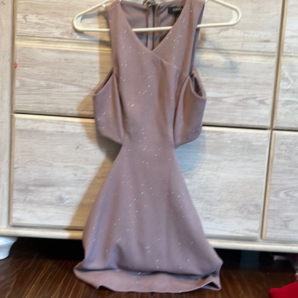 Purple bodycon mini dress